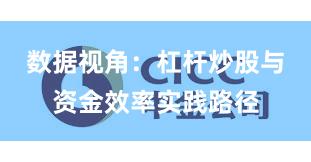 数据视角：杠杆炒股与资金效率实践路径